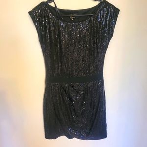 Black sequin cocktail dress by laundry